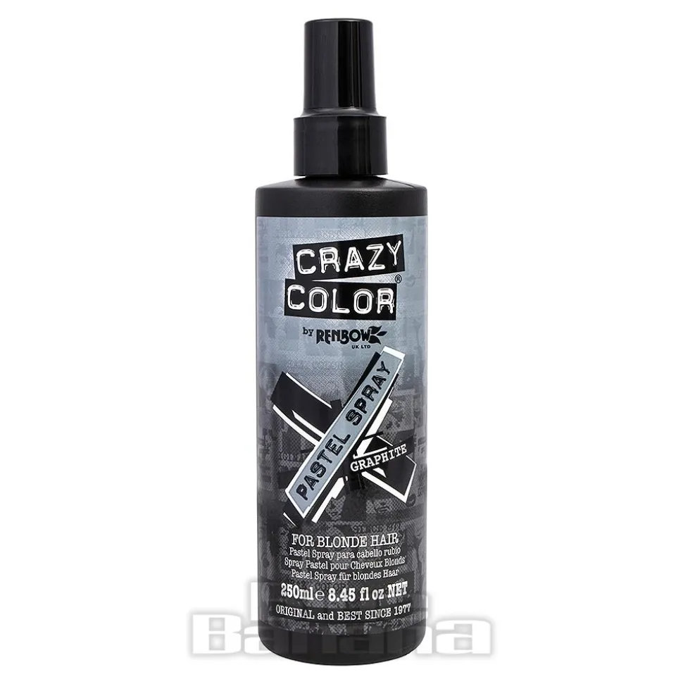 Crazy Color Temporary Pastel Hair Spray 250ml (Graphite)