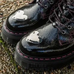 Dr Martens Jadon Patent Platform Boot (Black/Pink)