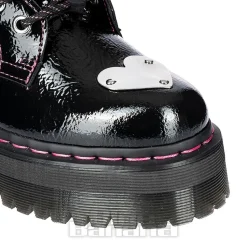 Dr Martens Jadon Patent Platform Boot (Black/Pink)