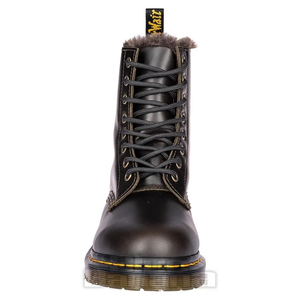 Dr Martens Serena 1460 Faux Fur Boots (Taupe)