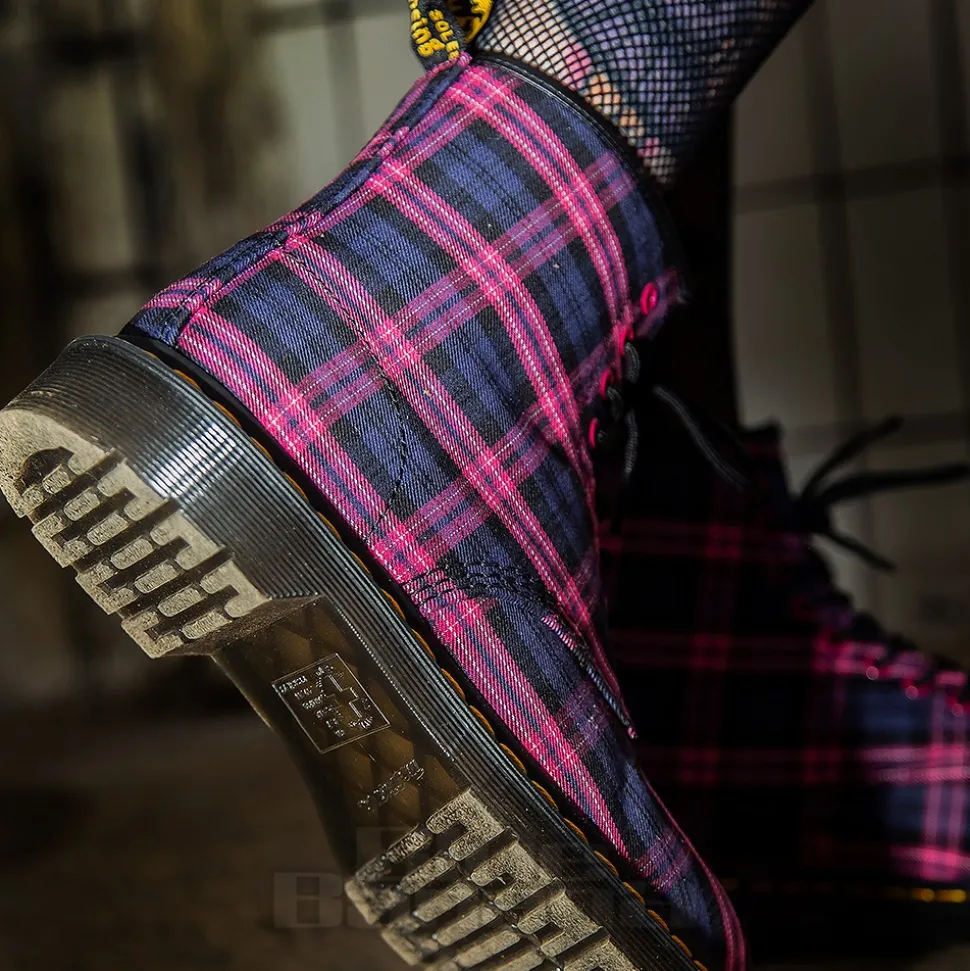 Dr Martens 1460 Tartan Boots (Pink)