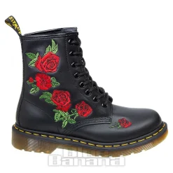 Dr Martens 1460 Vonda Roses Boots (Black/Red)