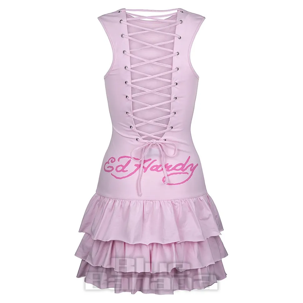 Ed Hardy Climbing Rose Dress (Pink)