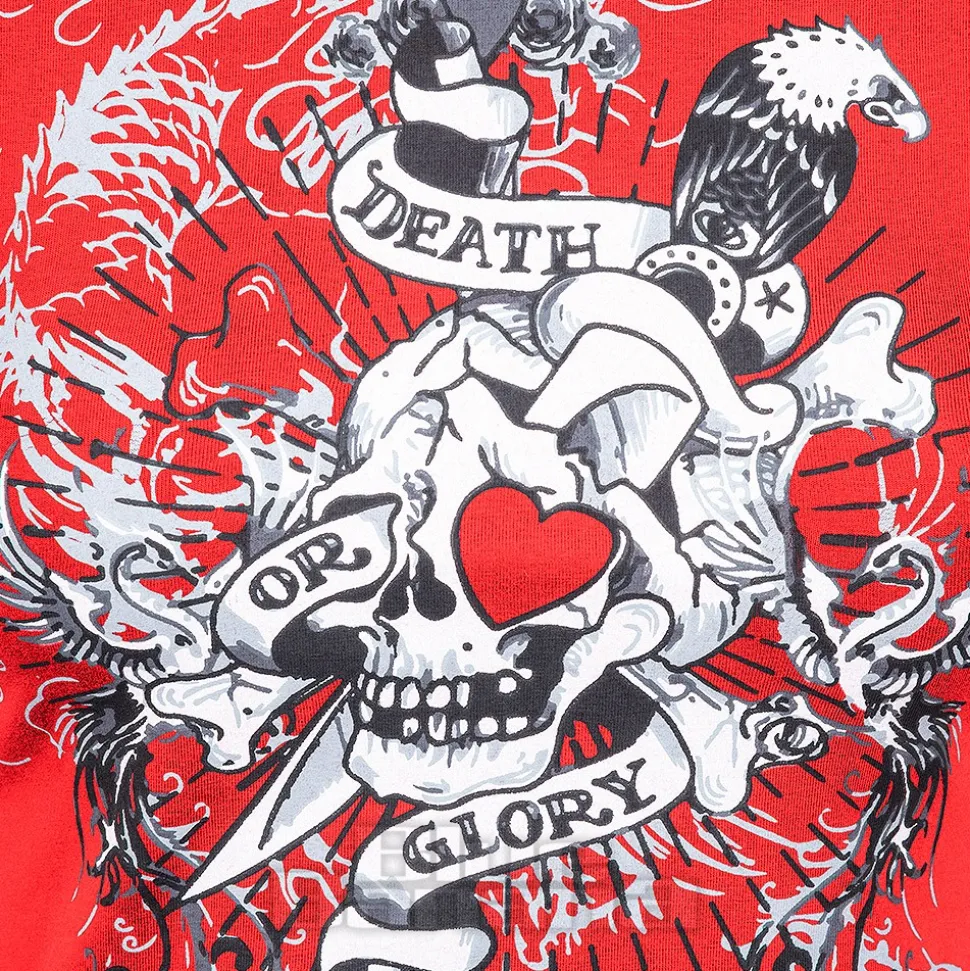 Ed Hardy Death Or Glory T-Shirt (Red)