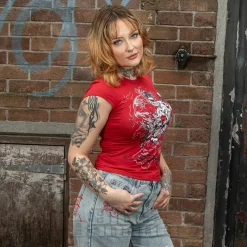 Ed Hardy Death Or Glory T-Shirt (Red)