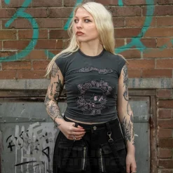 Ed Hardy Floral Skull T-Shirt (Black)