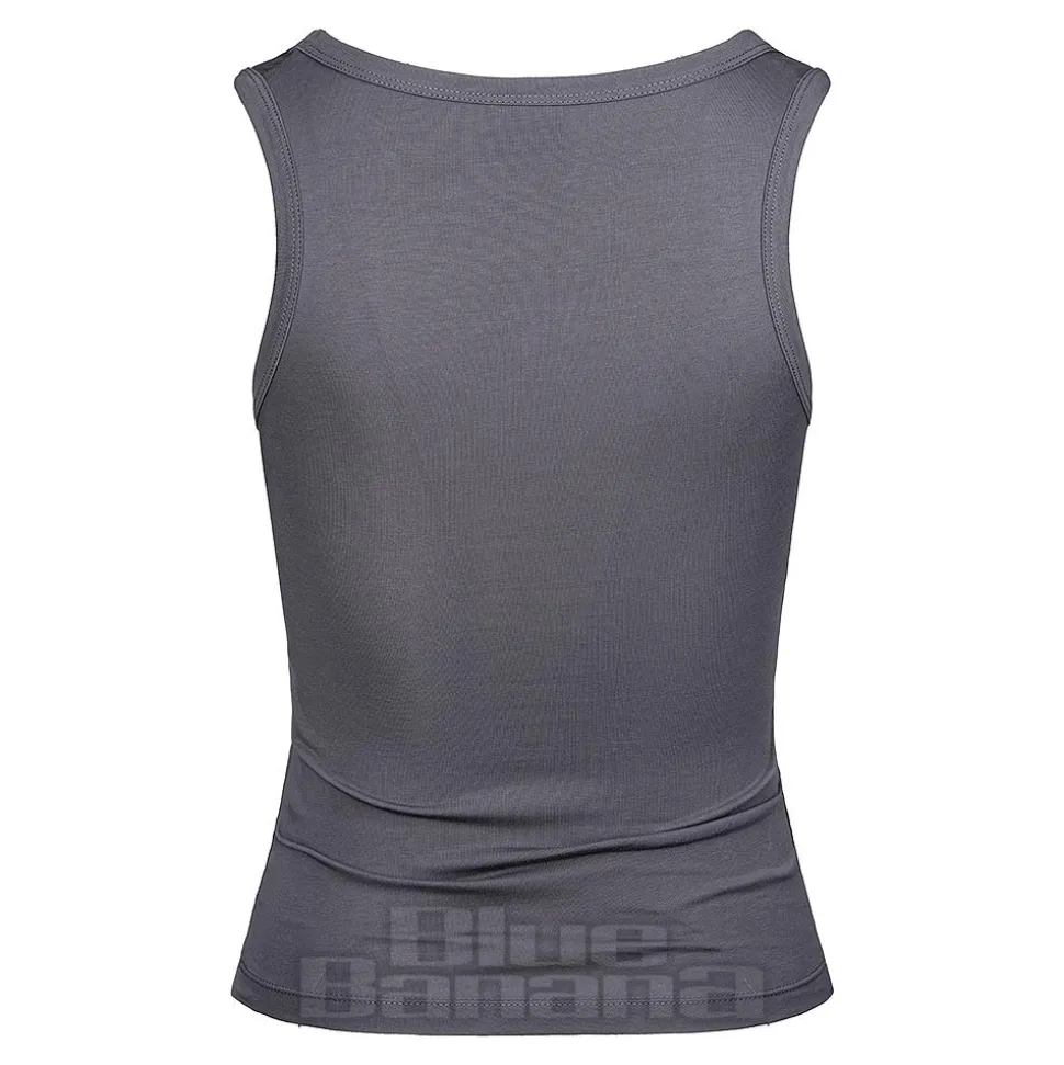 Ed Hardy NYC Diamante Crop Vest (Charcoal)