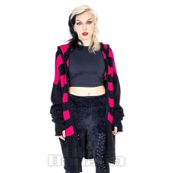 Heartless Willa Striped Cardigan (Black/Pink)