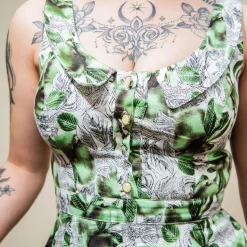 Hearts & Roses Isabella Pear Dress (Green/White)