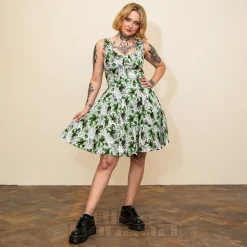 Hearts & Roses Isabella Pear Dress (Green/White)