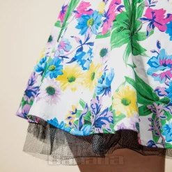 Hearts & Roses Summer Day Mini Dress (Multicolour)