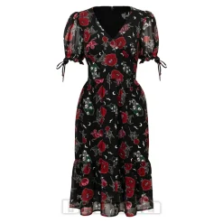 Hell Bunny Blooming Elle Dress (Black)