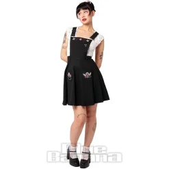 Hell Bunny Cupid Pinafore Dress (Black)