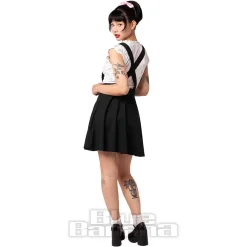 Hell Bunny Cupid Pinafore Dress (Black)
