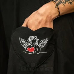 Hell Bunny Cupid Pinafore Dress (Black)