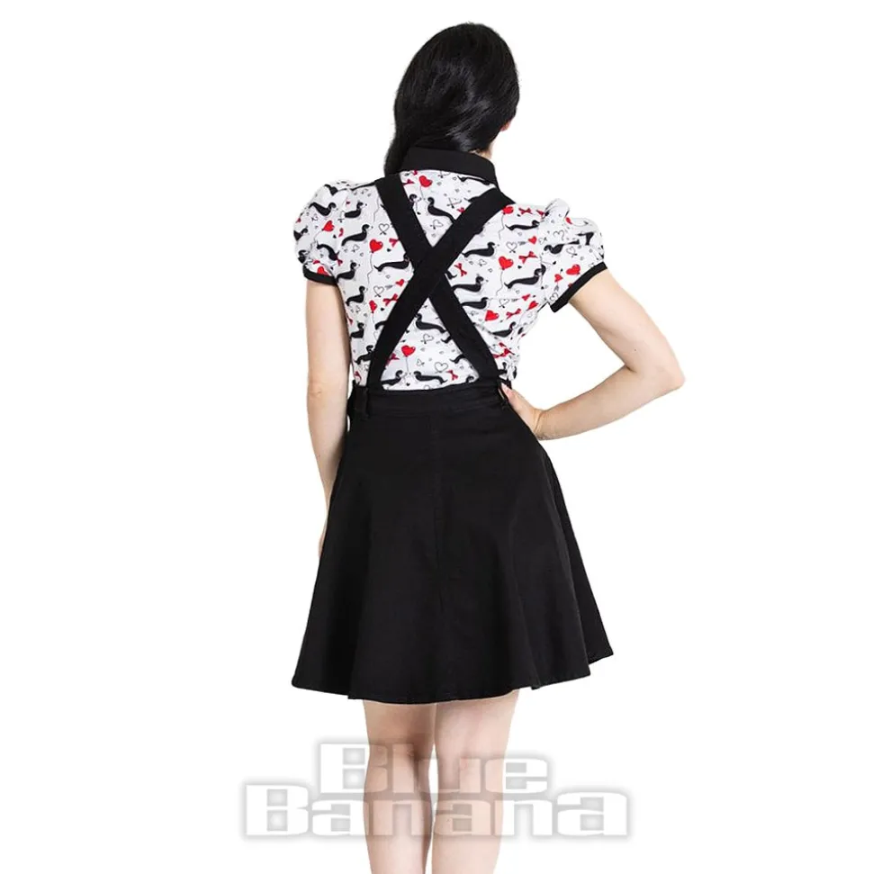 Hell Bunny Dakota Pinafore Dress (Black)