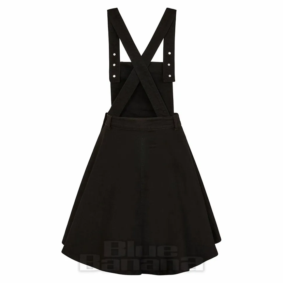 Hell Bunny Dakota Pinafore Dress (Black)