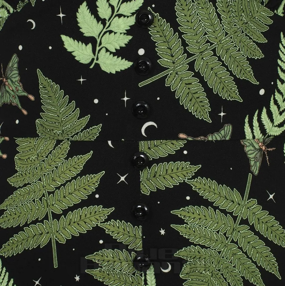 Hell Bunny Gaia Midi Dress (Black/Green)