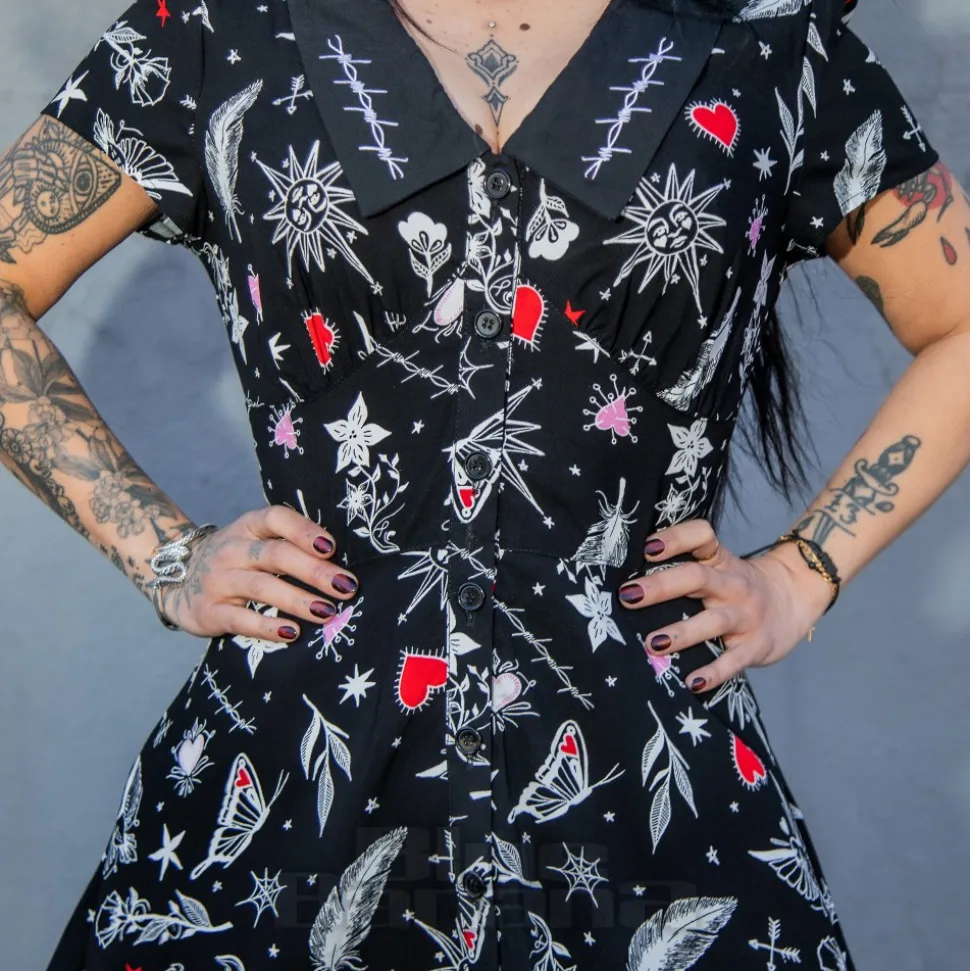 Hell Bunny Leah Mini Dress (Black)