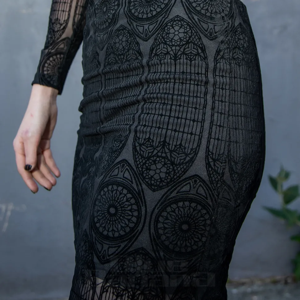 Hell Bunny Mea Culpa Midi Dress (Black)