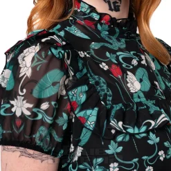 Hell Bunny Medea Blouse (Black)