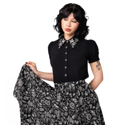 Hell Bunny Mischief Blouse (Black)