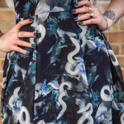 Hell Bunny Serpent Midi Dress (Multicolour)