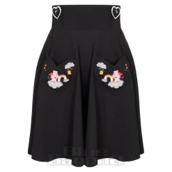 Hell Bunny X Care Bear Love-A-Lot Skirt (Black)