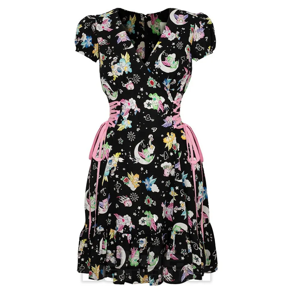 Hell Bunny X Care Bear Roxi Care Bears Dress (Black)