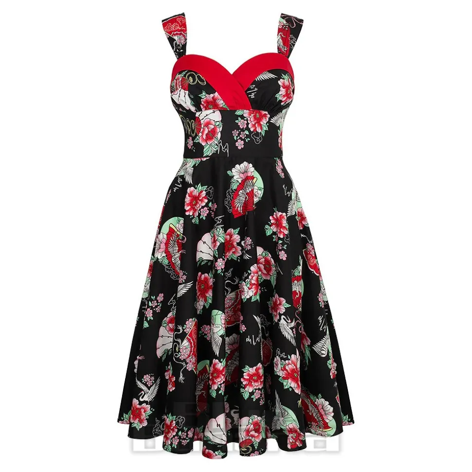 Hell Bunny Yuna Midi Dress (Black)