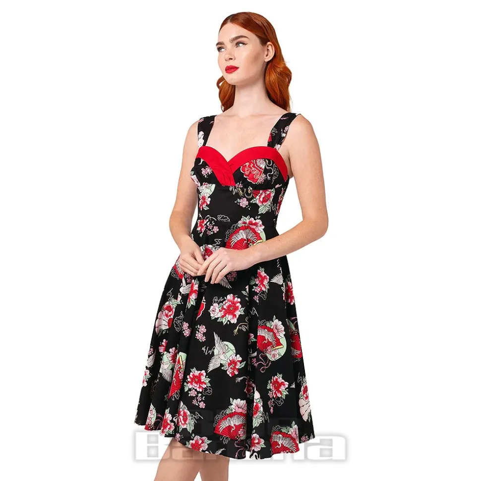 Hell Bunny Yuna Midi Dress (Black)