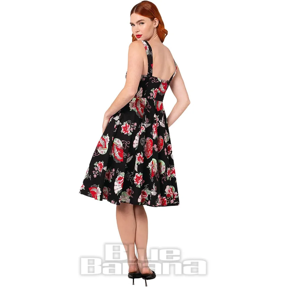 Hell Bunny Yuna Midi Dress (Black)