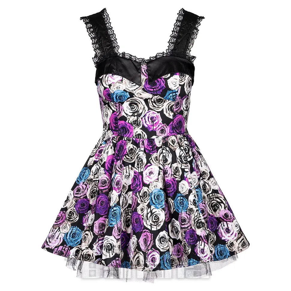 H&R London Pink Roses Dress (Multicolour)