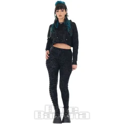 Jawbreaker Cat Crop Hoodie (Black)