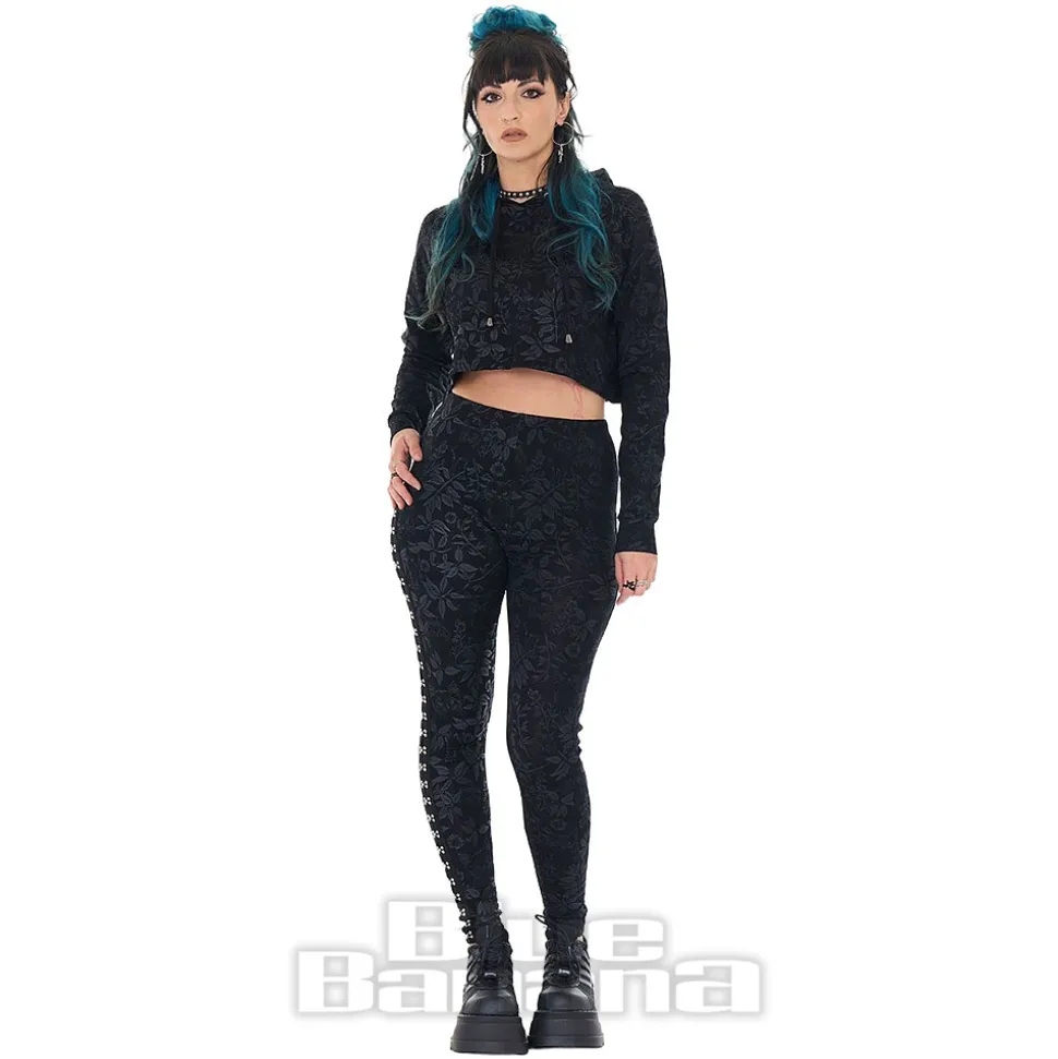 Jawbreaker Cat Crop Hoodie (Black)