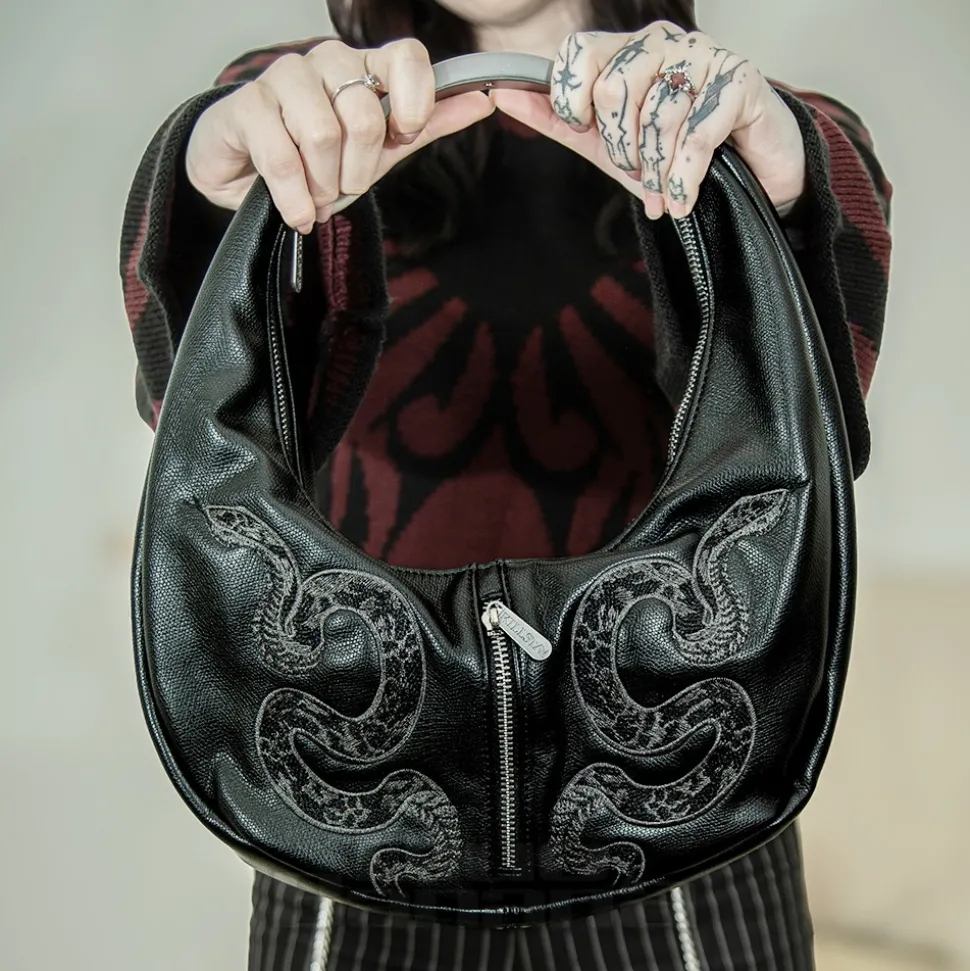 Killstar Silver Bite Handbag (Black)