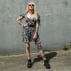Killstar Venomous Rose Dress (Grey)