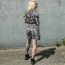 Killstar Venomous Rose Dress (Grey)
