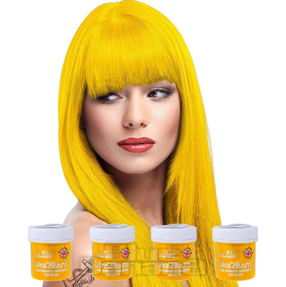 La Riche Directions Colour Hair Dye 4 Pack 88ml (Bright Daffodil)