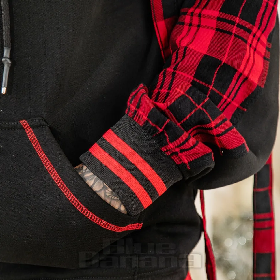 Luv Bunny Cursed Bunny Zip Hoodie (Black/Red)