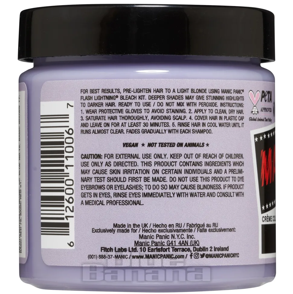 Manic Panic High Voltage Classic Cream Formula Colour Hair Dye 118ml (Silver Stiletto Toner)