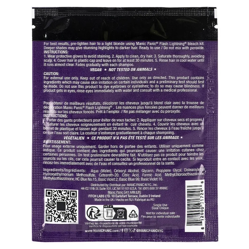 Manic Panic High Voltage Classic Cream Formula Colour Pouch (Purple Haze)