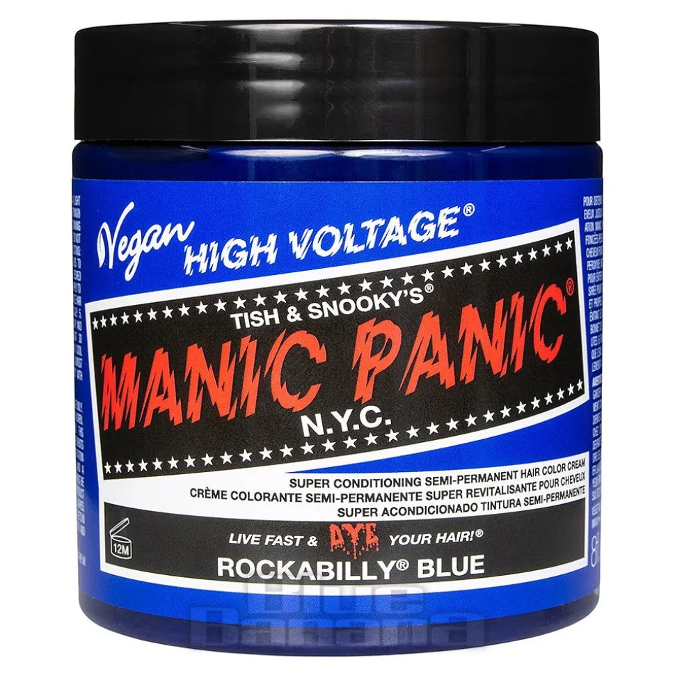 Manic Panic 8oz High Voltage Classic Cream Formula Colour Hair Dye (Rockabilly Blue)