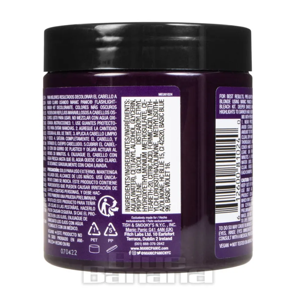 Manic Panic 8oz High Voltage Classic Cream Formula Colour Hair Dye (Purple Haze)