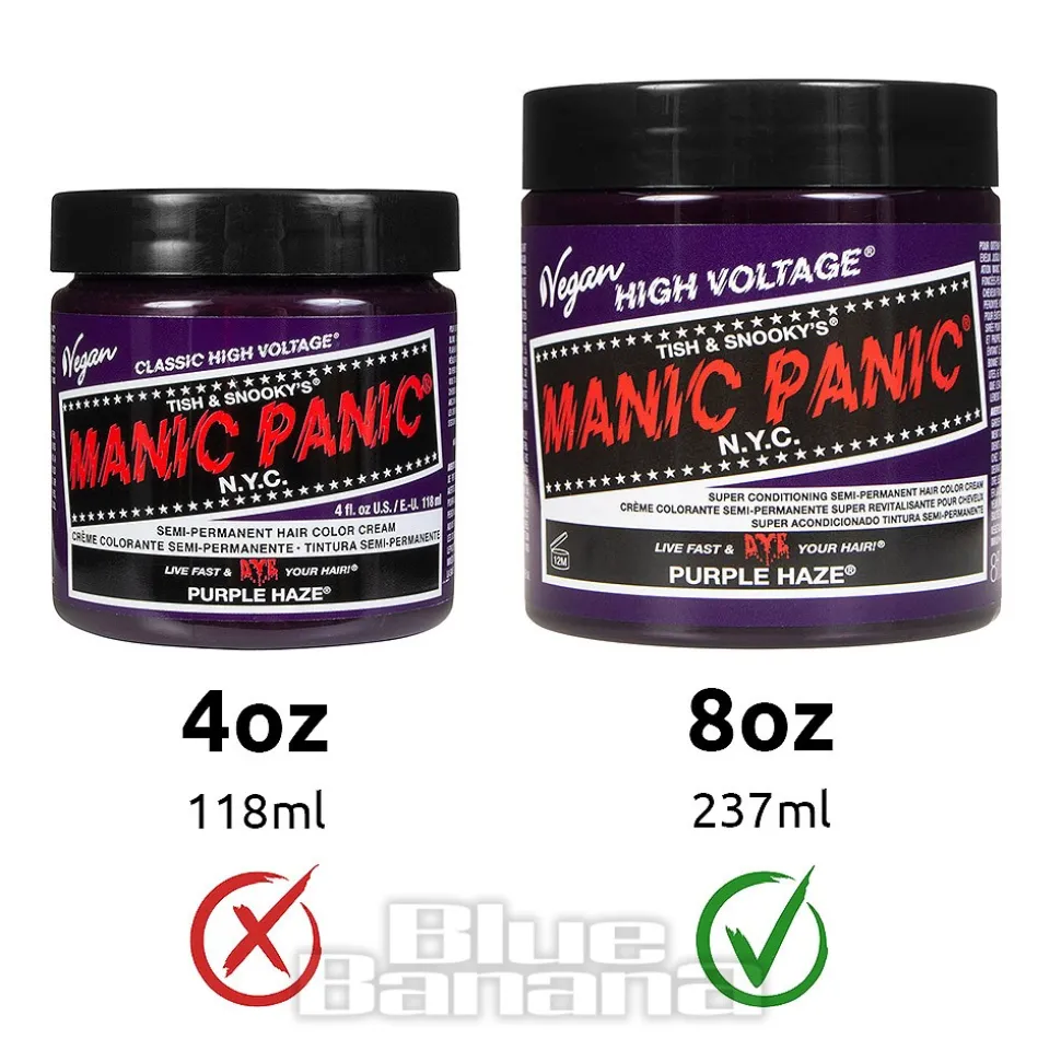 Manic Panic 8oz High Voltage Classic Cream Formula Colour Hair Dye (Purple Haze)