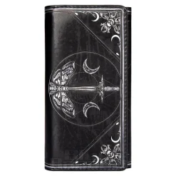 Nemesis Now Death's Head Moth Embossed Gothic Purse (Black)