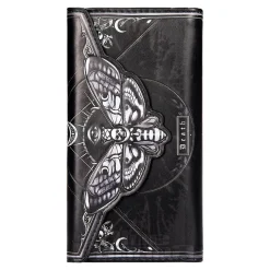 Nemesis Now Death's Head Moth Embossed Gothic Purse (Black)