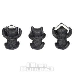 Nemesis Now Three Wise Spell Cats Cat Figurines (Black)