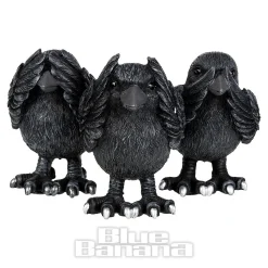 Nemesis Now 3 Wise Ravens Figurines (8.7 CM)