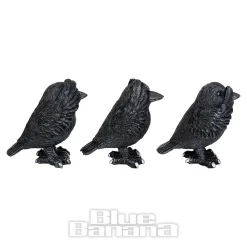 Nemesis Now 3 Wise Ravens Figurines (8.7 CM)